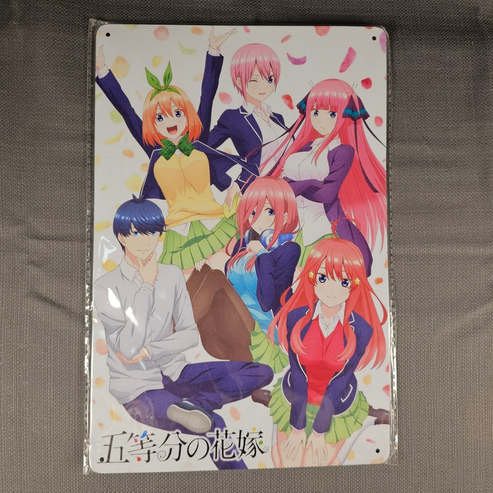 The Quintessential Quintuplets Metal Wall Decor Tin  Anime Nakano Sisters NEW
